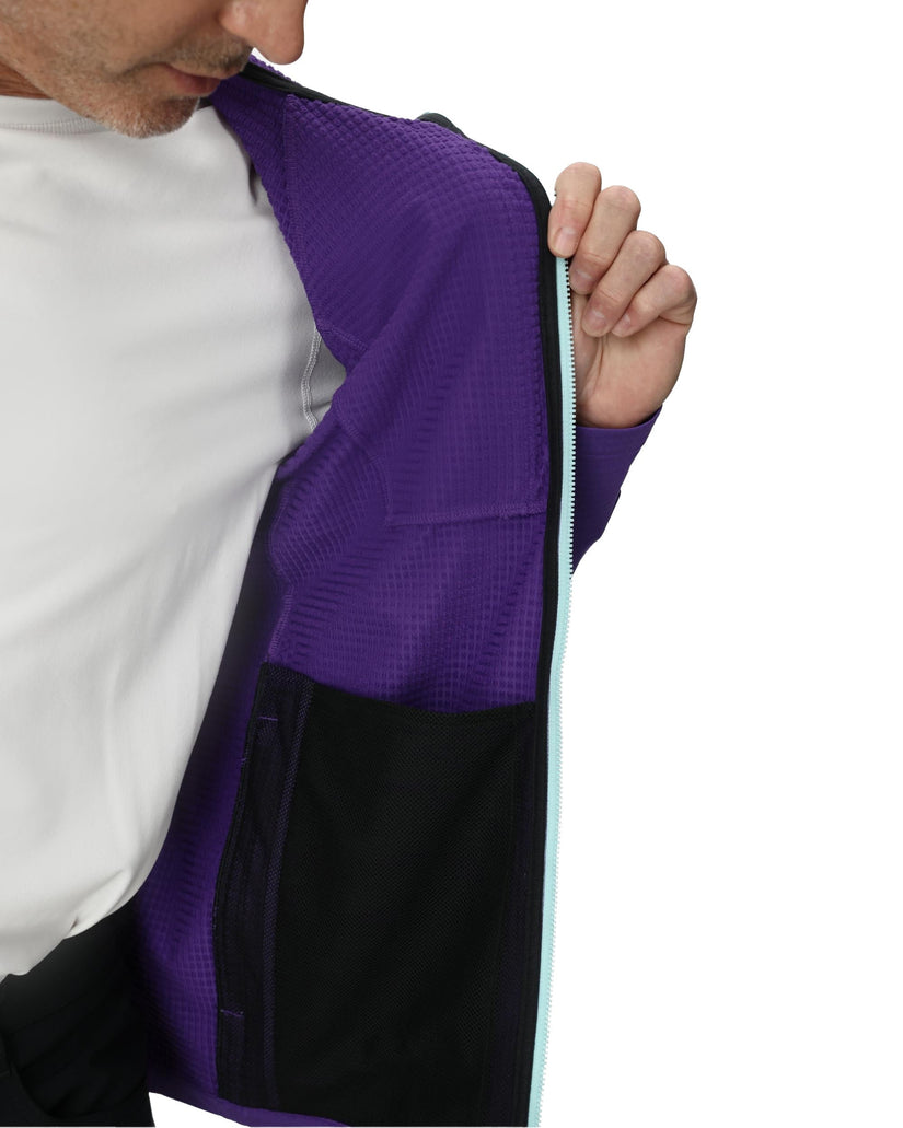 Gridweb Fleece Hoodie - Deep Purple