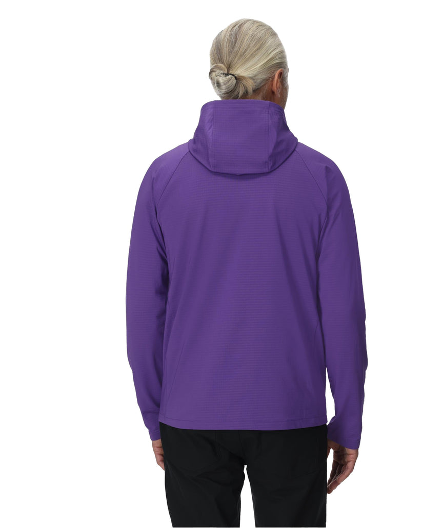 Gridweb Fleece Hoodie - Deep Purple