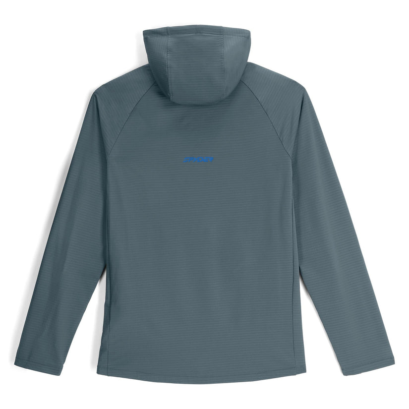Gridweb Fleece Hoodie - Slate Blue
