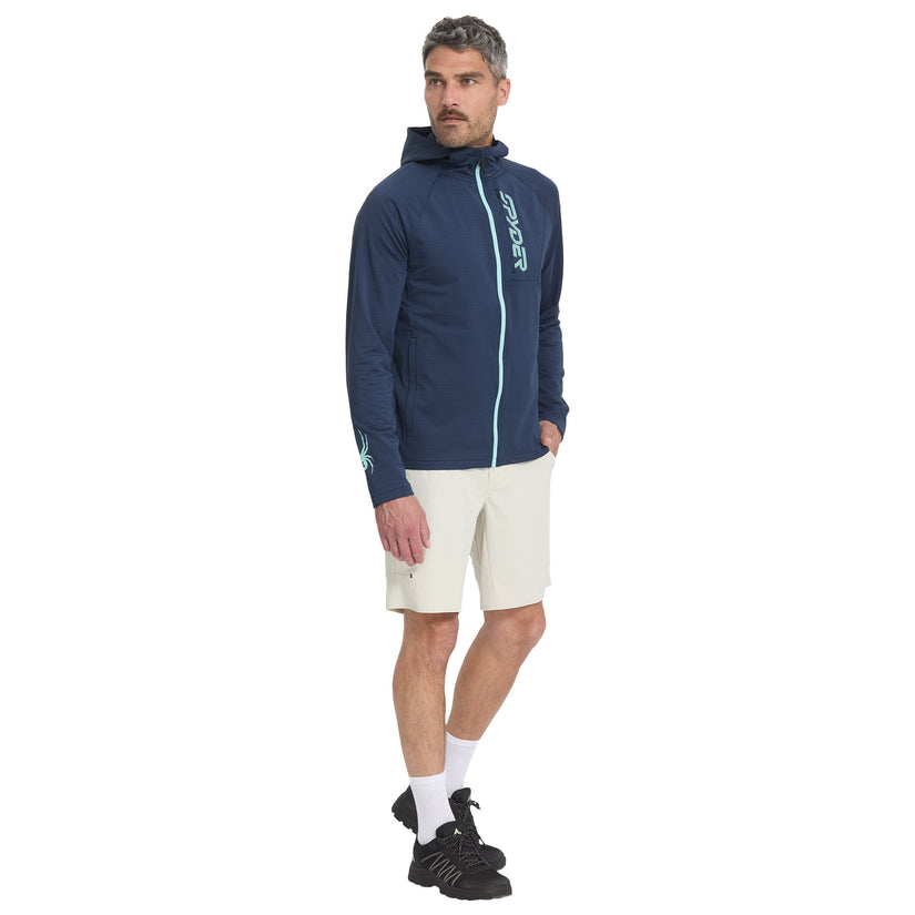 Sweat à capuche Gridweb - True Navy
