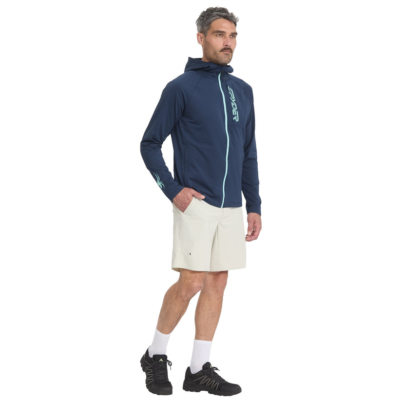 Sweat à capuche Gridweb - True Navy