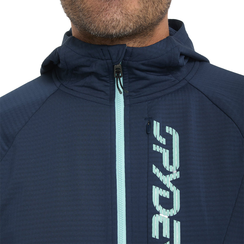 Sweat à capuche Gridweb - True Navy