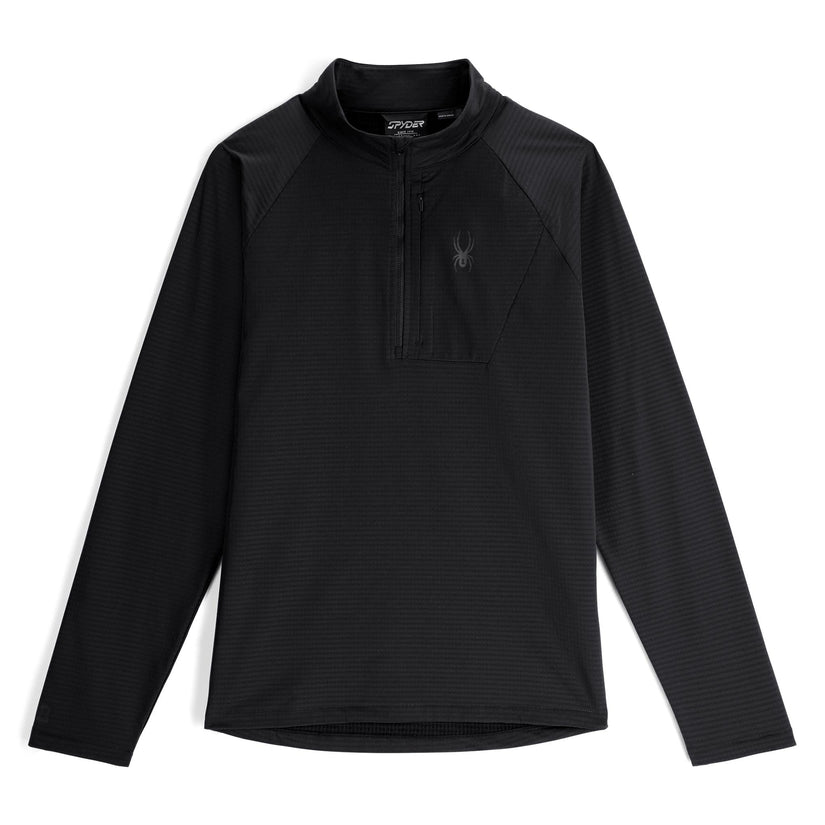 Gridweb Fleece Half Zip - Black