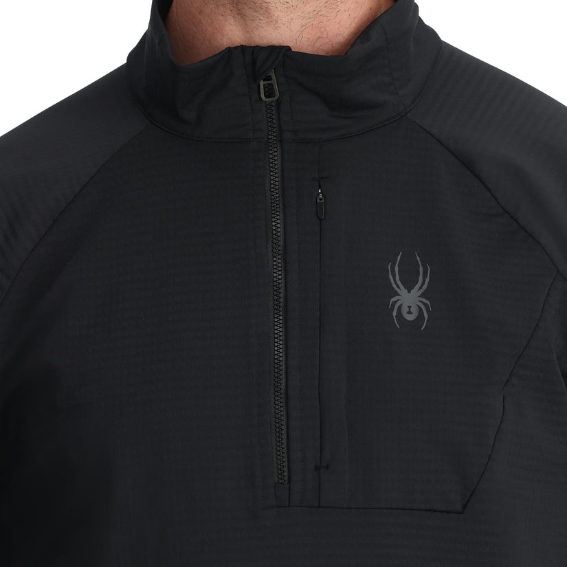 Gridweb Fleece Half Zip - Black