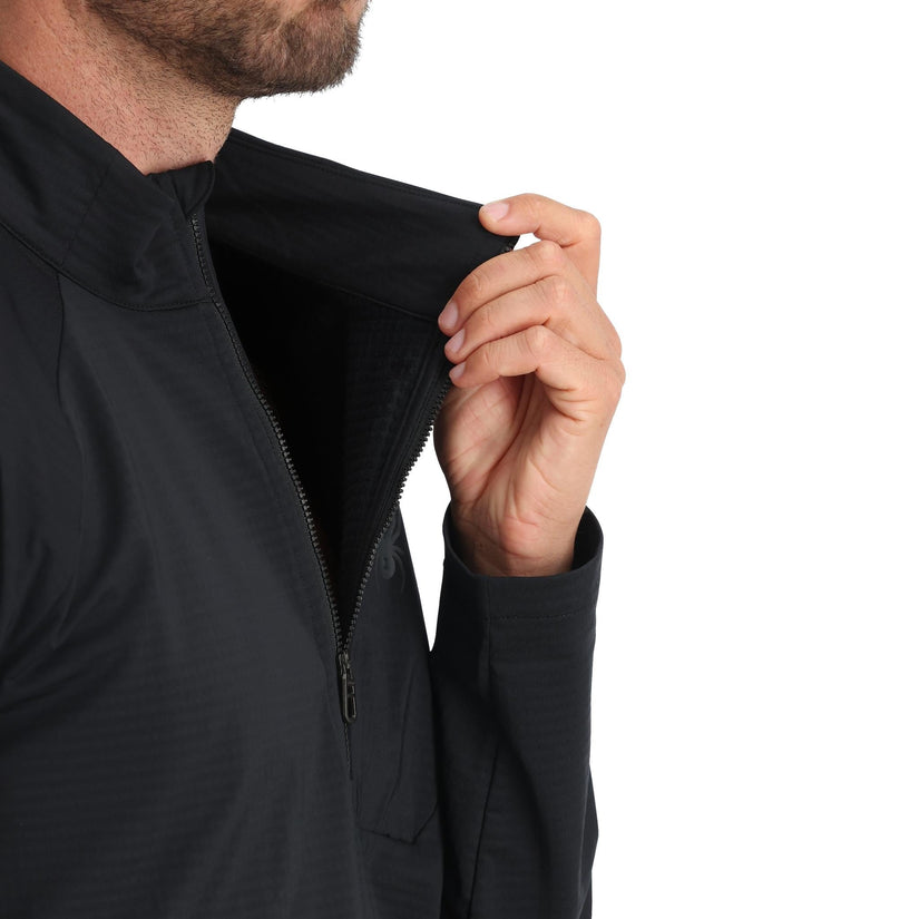 Gridweb Fleece Half Zip - Black