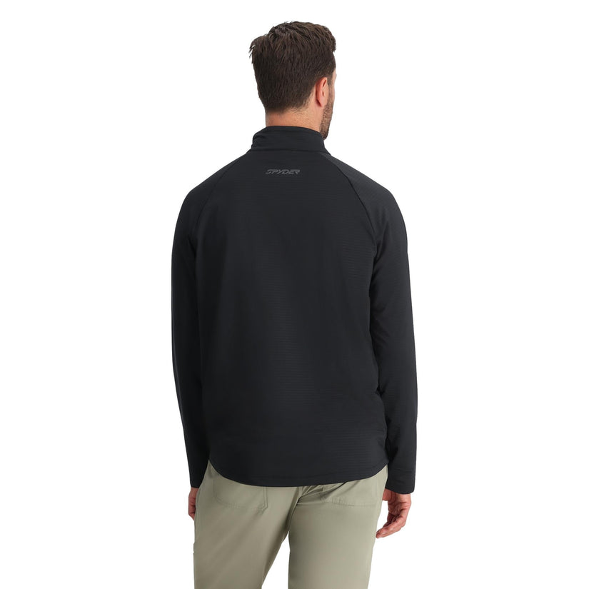 Gridweb Fleece Half Zip - Black