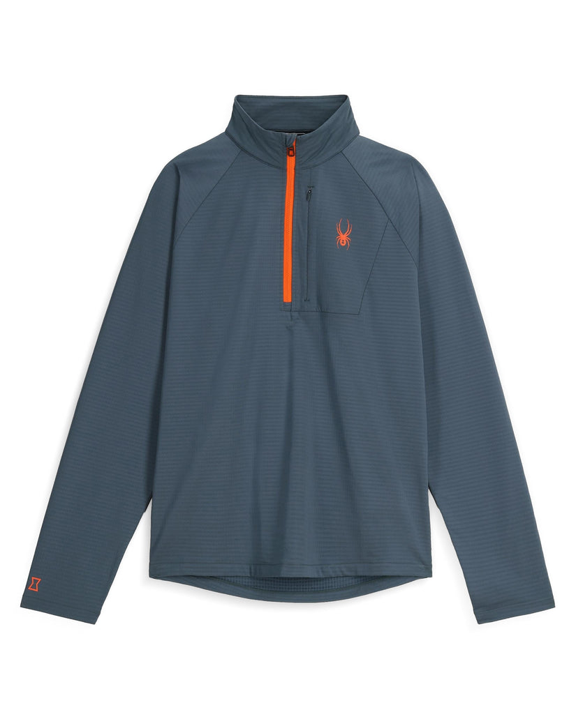 Gridweb Half Zip - Slate Blue