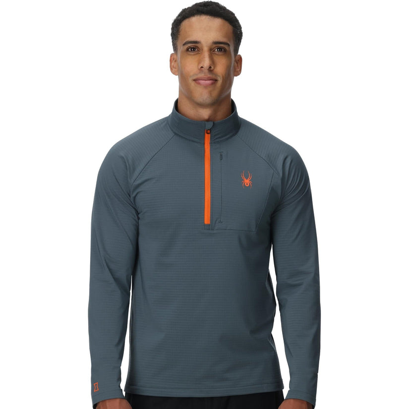 Gridweb Half Zip - Slate Blue
