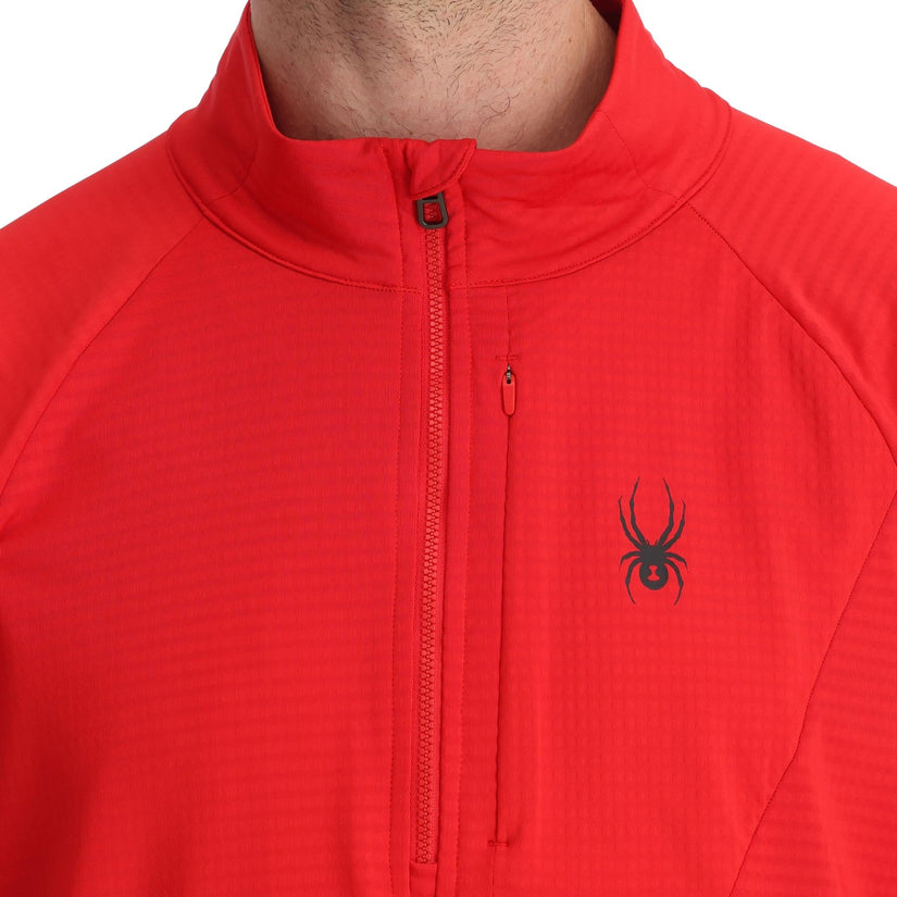 Gridweb Half Zip - Spyder Red