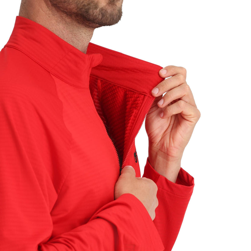 Gridweb Half Zip - Spyder Red