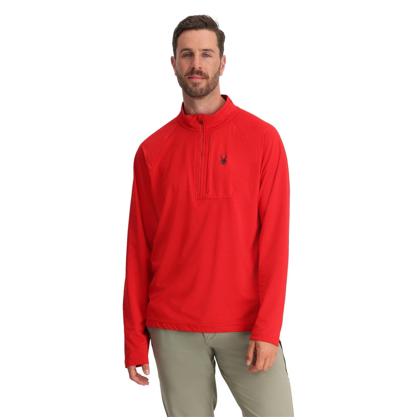 Gridweb Half Zip - Spyder Red