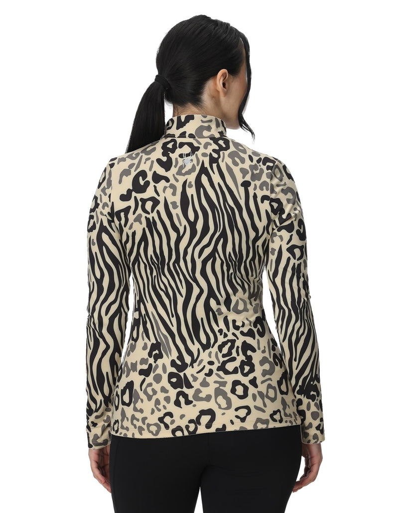 Womens Vivid Half Zip - Animal Print ANIMAL PRINT / XS