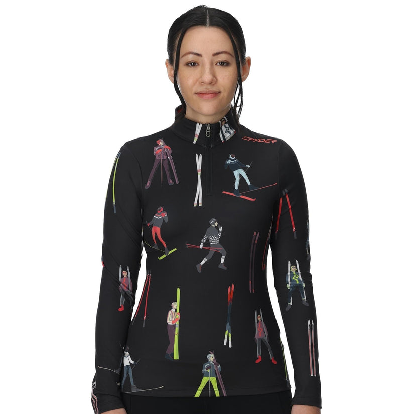 Womens Vivid Half Zip - Vintage Vibes Black VINTAGE VIBES BLACK / S
