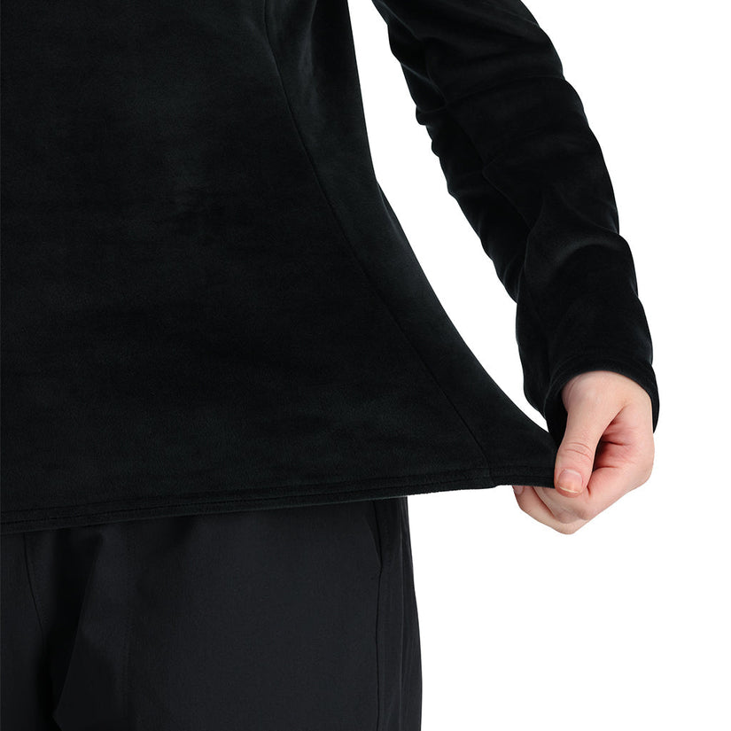 Shimmer Bug Half Zip - Black