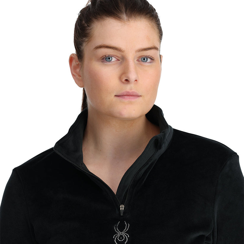 Shimmer Bug Half Zip - Black