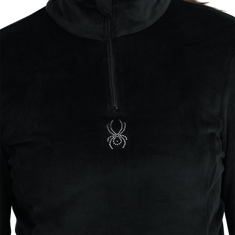 Shimmer Bug Half Zip - Black