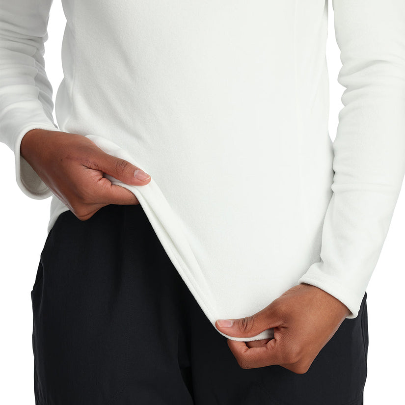 Shimmer Bug Half Zip - White