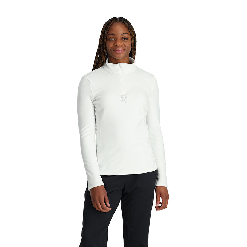 Shimmer Bug Half Zip - White