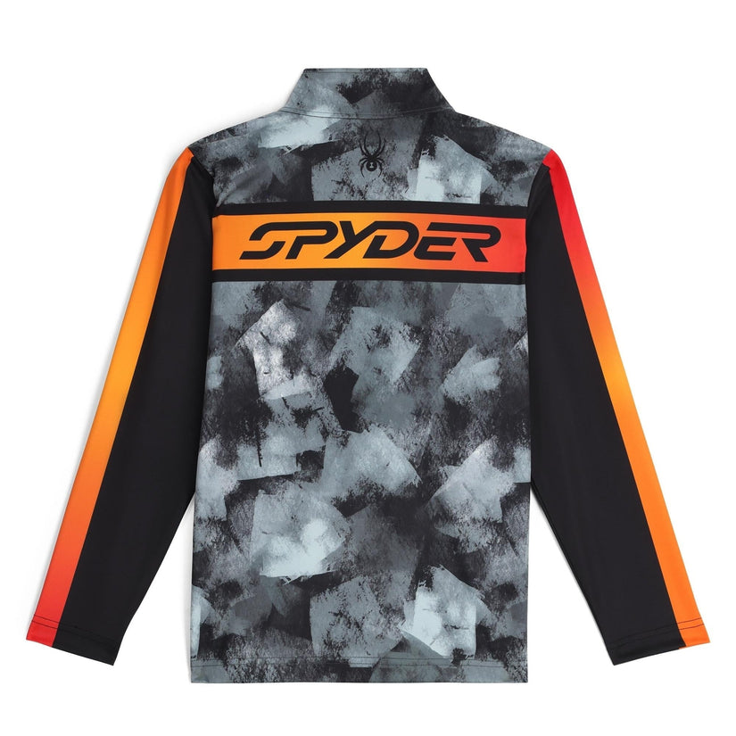 Long-sleeve shirt with Spyder logo on a white background