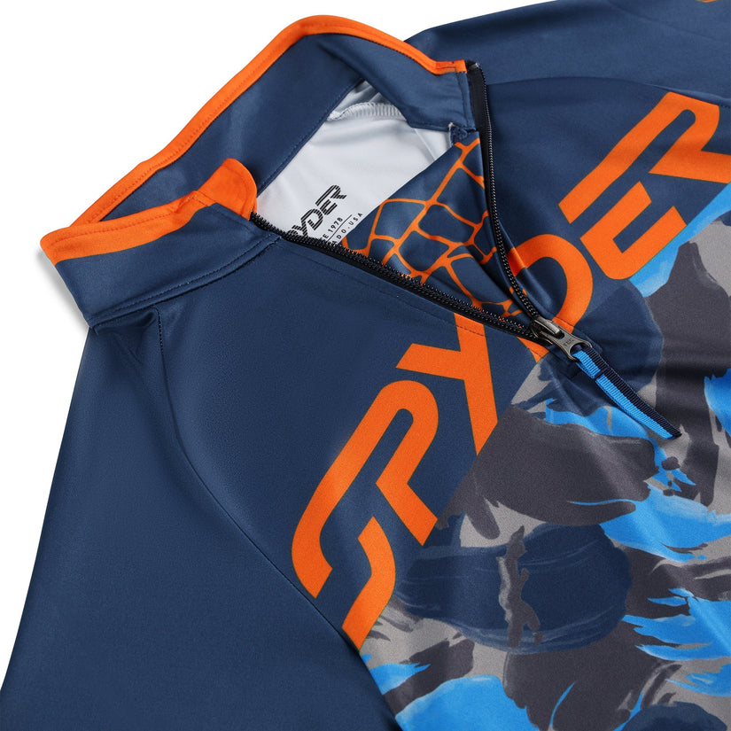 Camo Half Zip - True Navy