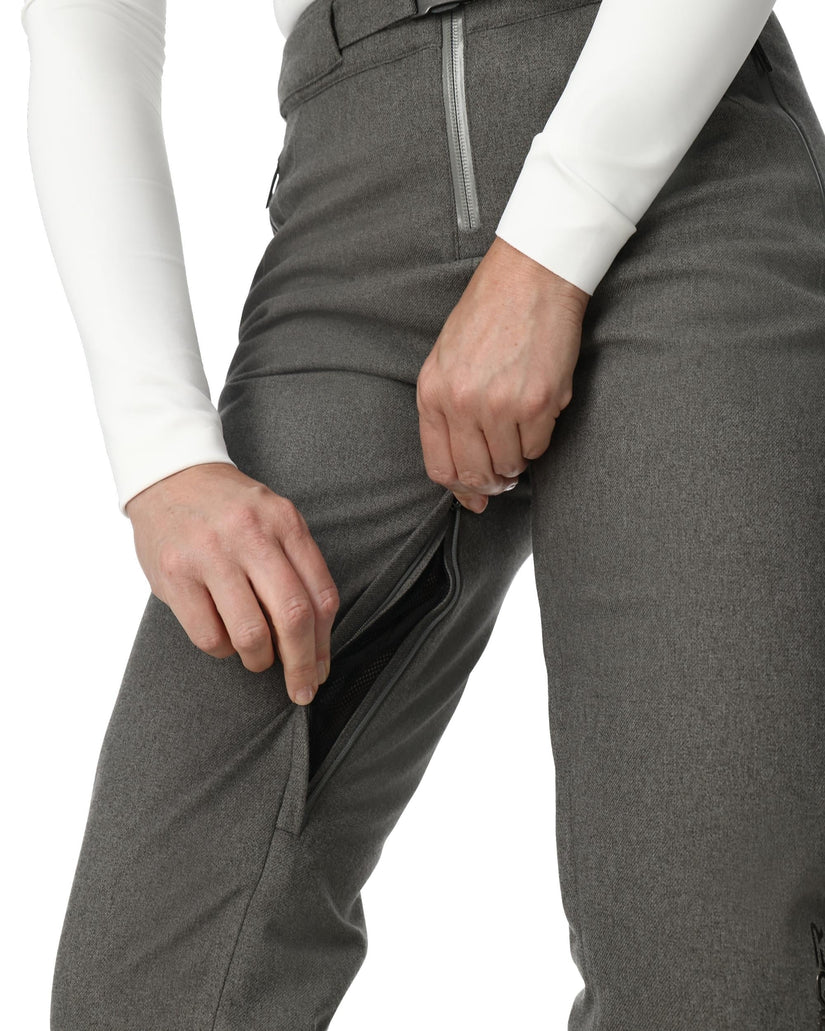 On Piste Melange Bib Pants - Storm Melange