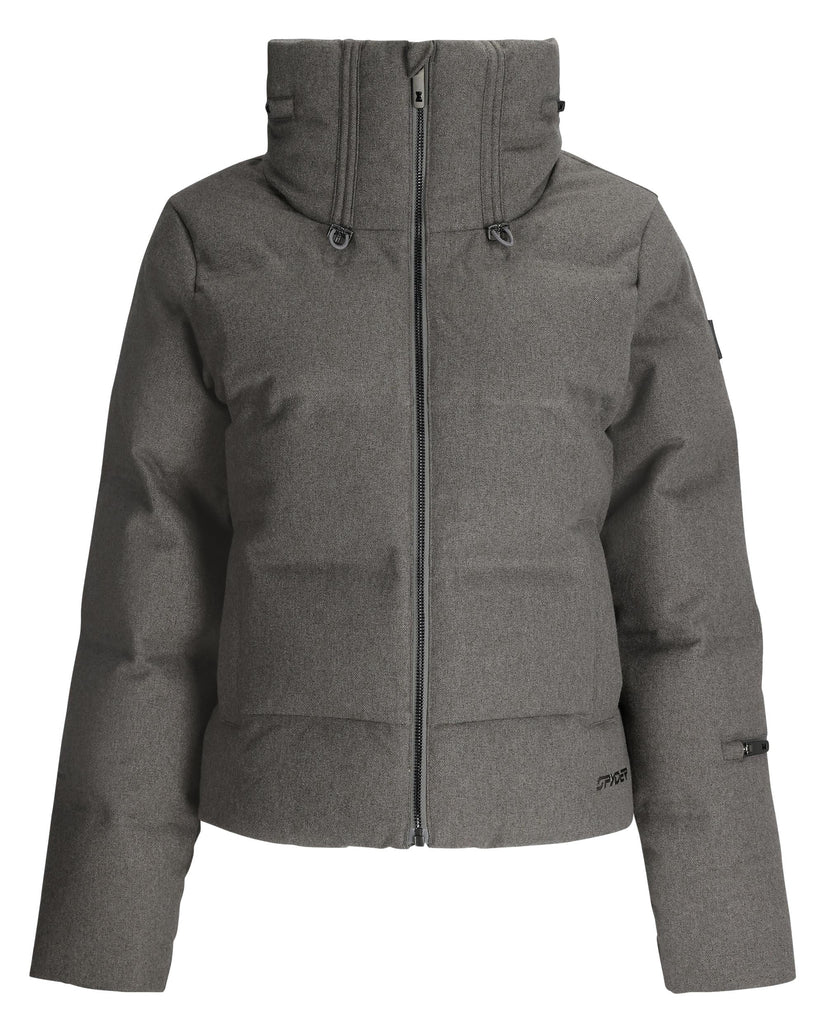 Gray jacket with a hood on a white background