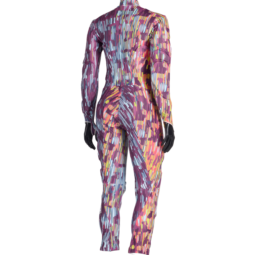 Multicolored patterned bodysuit on a white background