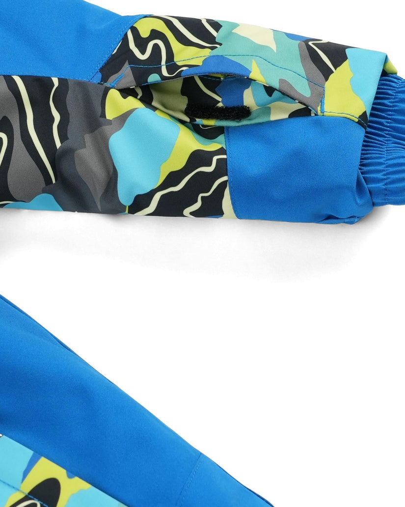 Colorful jacket with abstract pattern on a white background
