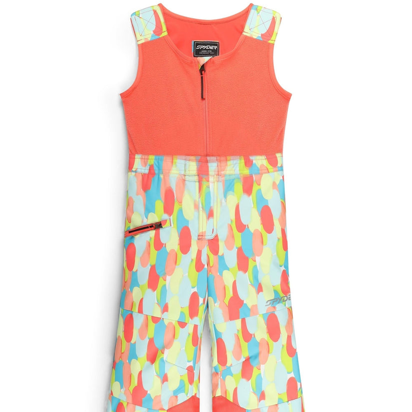 Colorful sleeveless jumpsuit with a patterned design on a white background